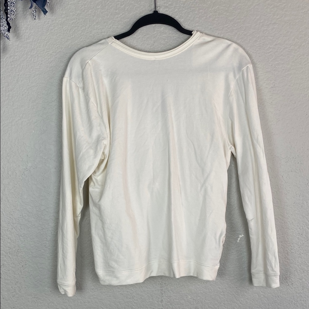 Zara white macrame detail long sleeve top - Picture 2 of 5